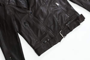 Chaqueta de piel de oveja auténtica Unisex, a prueba de agua, transpirable, decorada con piel de oveja, tela lavada vegetal, acabado para adultos - Product Image 4