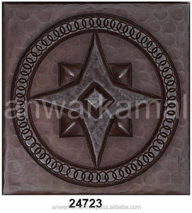 Carreaux décoratifs pour la maison en cuivre antique martelé pour les murs - Product Image 1