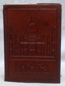 Vente en gros de l'agenda indien fait main vintage en cuir gaufré tajmahal rechargeable - Product Image 2