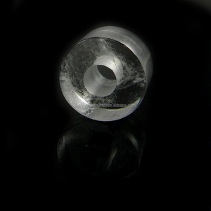 14x8x4.5mm smooth tyre <b>beads</b> Cloudy <b>crystal</b> Gemstone big hole <b>beads</b> for <b>bracelet</b> - IG0104 - Product Image 5