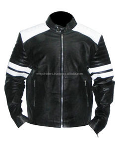 เสื้อแจ็คเก็ตหนังแท้สไตล์ฟายท์คลับ - Product Image 1