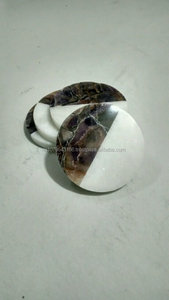 Natural Quartz Stone <b>Coaster</b> Set Handmade Crystal Agate <b>Coasters</b> Gold Edge Decorative <b>Drink</b> <b>Coasters</b> for Home Table Dining Room - Product Image 2