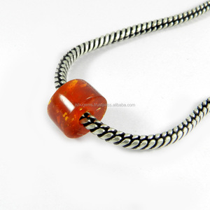 14x8x4.5mm Smooth Tyre <b>Beads</b> Synthetic Amber Gemstone Big Hole <b>Beads</b> IG0097 - Product Image 1
