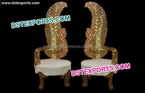 Boda de plata antigua Silla de boda real Metal diseñador sillas Rey y Reina de la silla de boda conjunto - Product Image 4