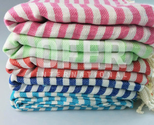 Kash Peshtemal Turkish <b>Towels</b>, Pestemal, Hamam Wholesale Blanket, Vintage Look - <b>Turquoise</b> TTKP-0003 Rainbow Collection - Product Image 6