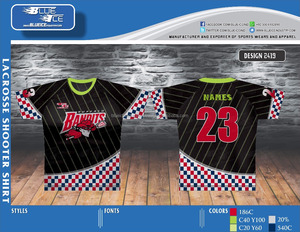เสื้อลาครอสชูตเตอร์ ชุดกีฬาโพลีเอสเตอร์แบบกำหนดเอง ชื่อที่กำหนดเอง | |   การตัดแบบอัตโนมัติด้วยระบบตัดตามตัวเลขและแบบแปลน - Product Image 5