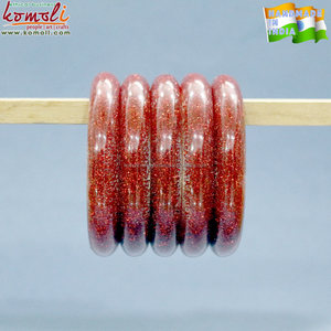 Pulsera personalizada de resina con purpurina roja, joyería hecha a mano al por mayor - Product Image 4