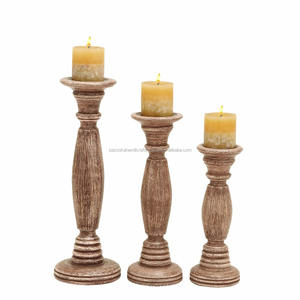 SOPORTE DE PILAR DE VELA de último diseño, SOPORTE DE PILAR DE MADERA, PORTAVELAS DECORATIVO para el hogar Hoteles y restaurantes Decoración del hogar - Product Image 1