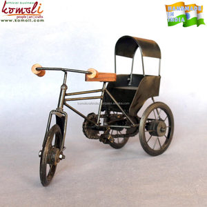 Vélo miniature indien en métal, artisanat vintage, décoration de maison - Product Image 4