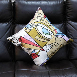 Fundas de cojín bordadas a mano, accesorio decorativo abstracto - Product Image 2