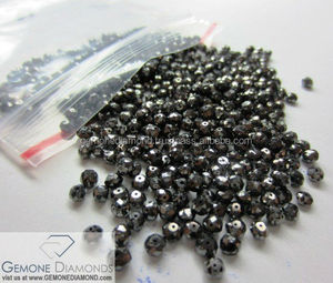 Cuentas de diamantes negros 100% naturales, facetadas para joyería personalizada, precio inferior, 2 mm a 4 mm - Product Image 3