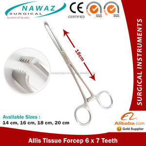 Nawaz Surgical Co. Pince à tissus Allis 18 cm en acier inoxydable, qualité supérieure, hémostatique manuel, instruments chirurgicaux de classe I - Product Image 2