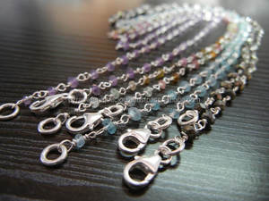 18-Inch Rainbow Moonstone Gemstone Beaded Chain Necklace <b>Jewelry</b> <b>Findings</b> & <b>Components</b> - Product Image 3