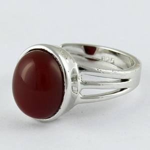 Dashing รูปไข่สีแดงนิล925แหวนเงินสเตอร์ลิงออนไลน์เครื่องประดับเงินผู้จัดจำหน่ายเครื่องประดับแฮนด์เมดเครื่องประดับเงิน - Product Image 3