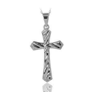 14K Or Massif Mode Art Brillant Croix Charme Collier Or Croix Collier Fine Bijoux pour Femmes Fabriqué en Turquie - Product Image 2