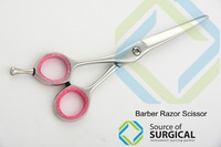 Ciseaux de coiffure professionnels pour gauchers, ciseaux à effiler, tondeuse à cheveux, lame de rasoir, alimentation manuelle USB, lavable, manche long, US UK