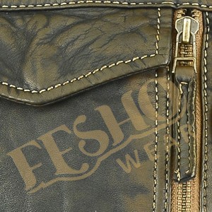 Veste en cuir ciré élégante pour hommes et femmes Vêtements d'extérieur à la mode décontractés et vêtements de moto Fourniture OEM - Product Image 3