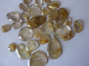 Boucles d'oreilles en QUARTZ rutilé doré VERMIL, bijoux en argent STERLING 925, fabrication de bijoux dégradées - Product Image 3