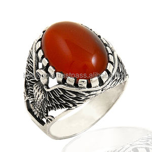 Anillo de Plata de Ley 925 con diseño de águila para hombre - Product Image 1