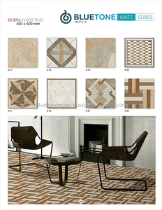 Carreaux de sol en céramique antique émaillée 40x40 60x60 en provenance d'Inde, design 2017, avec fonction de brique réfractaire et couleur verte - Product Image 1