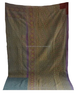 Venta al por mayor mano puntada Patchwork Kantha edredón doble Reversible hecho a mano Kantha Manta - Product Image 3