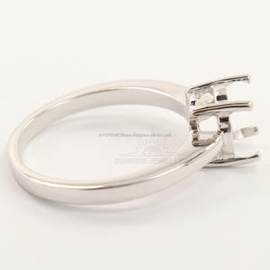 Ovale 925 EN ARGENT STERLING SEMI-MOUNT MARIAGE BAGUE de FIANÇAILLES 7X9 FORME OVALE CADRE TAILLES - Product Image 2