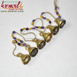 Single Long String of Mini Brass Cow Bell Custom Cow Bells of Many Designs Metal Craft <b>Garden</b> <b>Ornaments</b> - Product Image 4