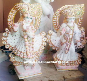 Estatua de piedra Radha Krishna, atractiva - Product Image 1
