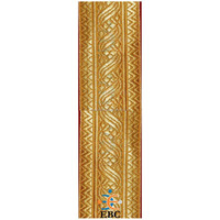 Tresse Jacquard Écologique Dorée en Mylar pour Uniformes, Vêtements Liturgiques, Costumes Fantaisie et Galons à Paillettes