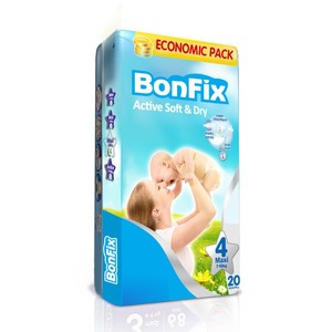 Pañales Desechables Premium BONFIX XL para Bebés y Adultos, Material SAP de Buena Calidad, Algodón Estampado, para Edades de 7 a 18 Kg, Suministrados en Turquía - Product Image 1