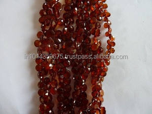 Grenat Hessonite naturel lisse poli en forme de poire gouttes briolette cristal pierre précieuse perle en vrac - Product Image 4