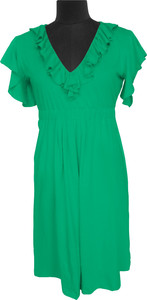 ชุดคลุมท้องผ้าคอตตอนออร์แกนิกผ้าสแปนเด็กซ์คอวียาวถึงเข่าแขนแต่งระบายสำหรับฤดูร้อนมีบริการ OEM - Product Image 3