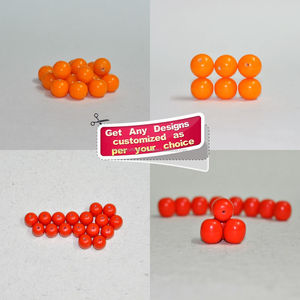 Cuentas redondas de goma acrílicas personalizadas, para fabricación de joyas - Product Image 5