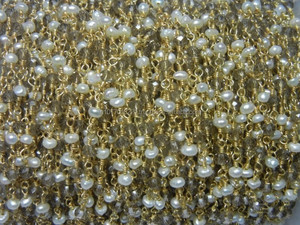 สร้อยลูกปัดหินควอตซ์สีสโมควอทซ์และมุกเงินสเตอร์ลิงค้นหาเครื่องประดับที่หรูหรา - Product Image 2