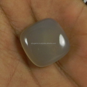 Calcedonia gris natural de 20 mm, cabujón cuadrado, piedra preciosa suelta al por mayor para la fabricación de joyas - Product Image 3