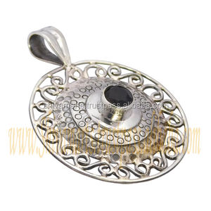 Colgante de piedras preciosas de cuarzo ahumado Natural de diseño antiguo, colgantes y dijes de joyería fina de Plata de Ley 925 para ella - Product Image 2