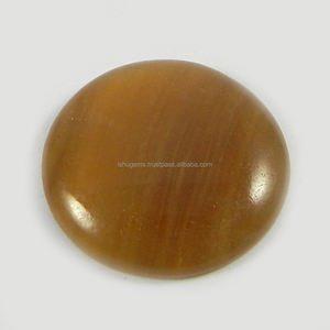 Piedra Preciosa Auténtica de Aragonita Miel de 3.40 Gms, Cabujón Redondo de 21 mm para Joyería IG0729 - Product Image 1