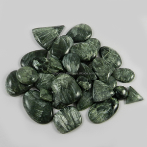 100 Gms ธรรมชาติ Seraphinite แจสเปอร์ฟรีฟอร์ม Cabochon ที่สวยงาม31ชิ้น,อัญมณีสำหรับนักออกแบบเครื่องประดับ IG0172 - Product Image 3