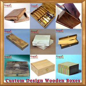 ขายส่งทำด้วยมือรอบที่กำหนดเองไม้แกะสลักกล่องไม้ในการรวมกันสี - Product Image 6