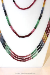 Collar de piedras preciosas con cuentas para mujer, Micro facetado de zafiro, collares de plata de ley 925, tasación de tres partes - Product Image 2