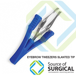 Pince à sourcils en acier inoxydable avec ciseaux à pointe inclinée - Product Image 2