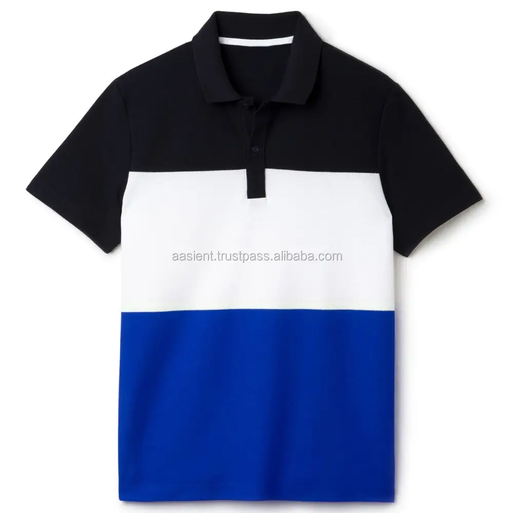 Mannen Custom Fit Polo T-shirt Stijlvolle Mannen Casual Twee Kleur Katoenen Polo Shirt