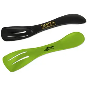 Made in USA 4-in-1 Cucina Spatola-dispone di un cucchiaio, cucchiaio scanalato, turner e bordo seghettato e viene fornito con il vostro logo.