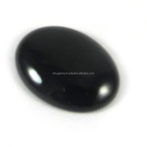 Csja — Cabochon ovale en pierre naturelle noire, 16x21mm, 2.68 gms, pour bijoux ig054 - Product Image 1