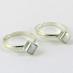 Lovely Sea Shell 925 Sterling <b>Silver</b> Indian <b>Toe</b> <b>Rings</b> Stone <b>Silver</b> Jewelry, Unique <b>Silver</b> Jewelry - Product Image 1