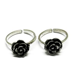 Anillos de plata de ley 925 con forma de flor, joyería fina hecha a mano - Product Image 2