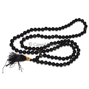 Mala de oración obsidiana negra arcoíris 108 cuentas: Mala de oración al por mayor 108 cuentas-Exportación de cristal - Product Image 1