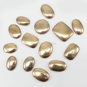 Ishu Gems, 100 g de Pirita de Cobre Natural, 14 Piezas de Tamaño Mixto, Cabujones Sueltos, Origen PE para Joyería, IG4221 - Product Image 1