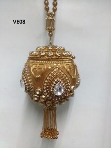 VE07A Vivid Antique Gold Bridal <b>Wedding</b> Party Designer Handmade Vintage Metal Clutch Crystal Stones Flap Closure Purse 1-1.9L - Product Image 2