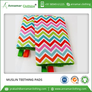 Good Quality Soft Touch Customized Muslin Teething Pads - Product Image 3